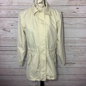 Lands End Beige Jacket Coat Sz S